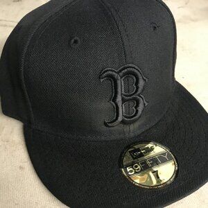 Authentic New Era MLB On-Field 59Fifty Fitted Cap Boston Red Sox Black/Black NEW